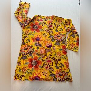 Floral Burst Long Sleeve Top